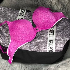 Victoria's Secret Perfect Shape Logo Tee Shirt Bra